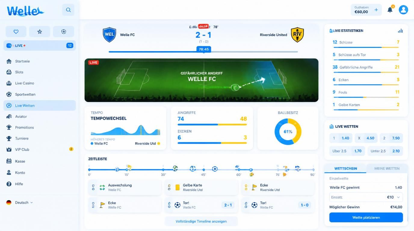Visualisierung eines Live-Match-Trackers